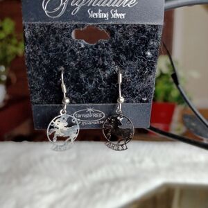  Real‎ Silver 925  Dangles Aries HoroScope Earrings NWT